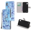 Samsung Galaxy A10 wallet case cover blue butterfly