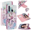 Huawei P30 Lite Pattern Wallet Case Cover flower pink purple