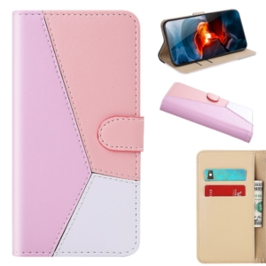 Patchwork wallet case cover for iphone 7 8 SE 2020 pink