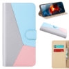 Patchwork wallet case cover for iphone 7 8 SE 2020 grey