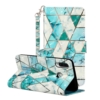 Huawei P30 lite wallet case cover geometric marble turquoise