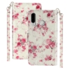 Huawei P30 lite wallet case cover pink flowers