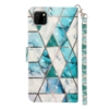 Green Marble Pattern Wallet Case for Huawei Y5P
