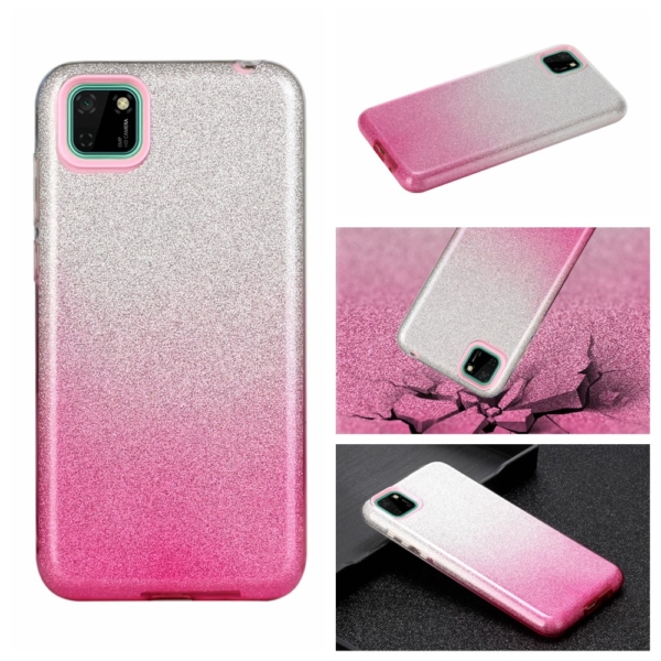 glitter cover for Huawei Y5P Pink silver