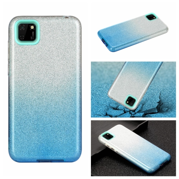glitter cover for Huawei Y5P Blue silver