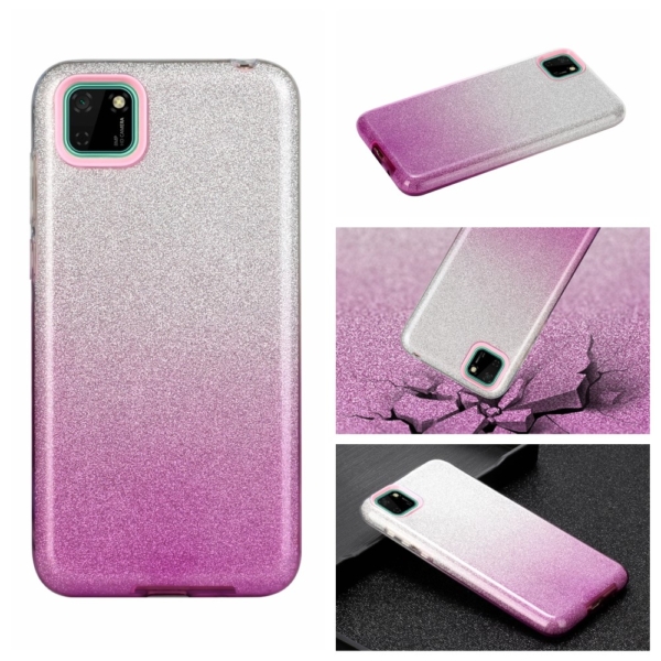 glitter cover for Huawei Y5P Purple silver