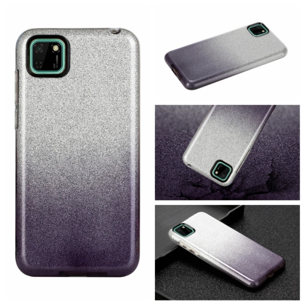 glitter cover for Huawei Y5P Black silver